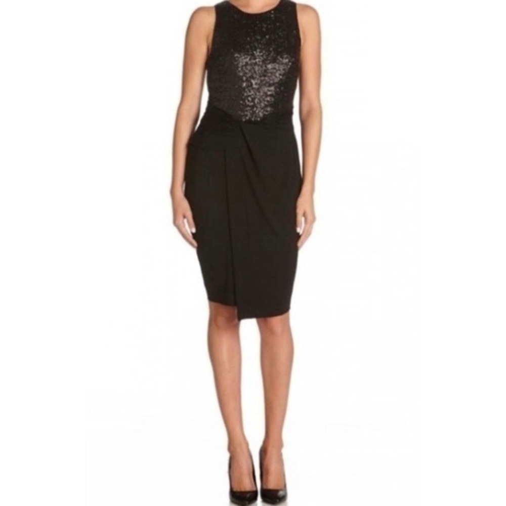 Bailey 44 Black Sequin Midi Dress
